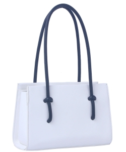 2-Tone Spring Tote Bag TD-0069-M WHITE/BLACK